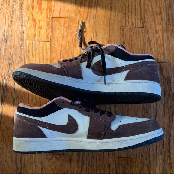 Nike Air Jordan 1 Low Mocha Light Chocolate Crimson Men Size 12 DC6991-200 - Picture 2 of 6